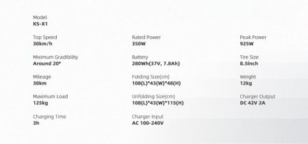 Электросамокат KingSong X1 36V 280 wh