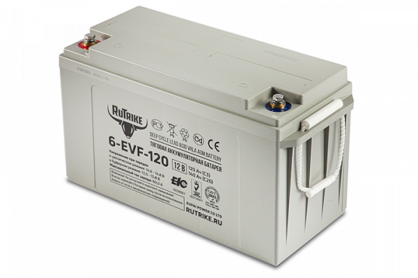 Тяговый аккумулятор RuTrike 6-EVF-120 (12V120A/H C3)