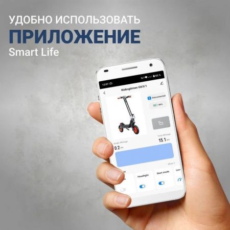 Электроснегокат-электросамокат 2в1 Riding Times G63 30 ah 48v