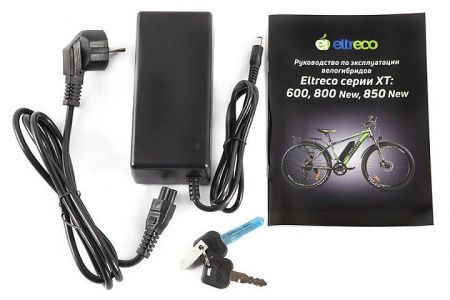 Велогибрид Eltreco XT 800 new черно-зеленый