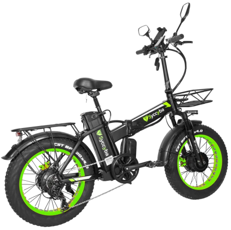 Электровелосипед SYCCYBA H1 (F10) DUAL 23AH зеленый